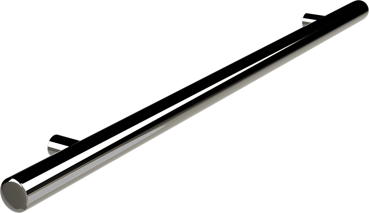 Rail #1 <br /><small> (3/8” x 2” flat bar with integral standoffs – straight ends. Available in 2” – 12” wide)</small>